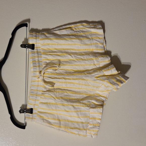 Universal Thread Yellow and White Striped High Waist Shorts - Picture 1 of 3